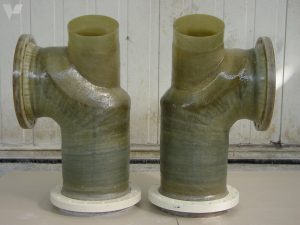 two pipes fiberglass